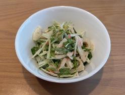 水菜とれんこんのシャキシャキサラダ