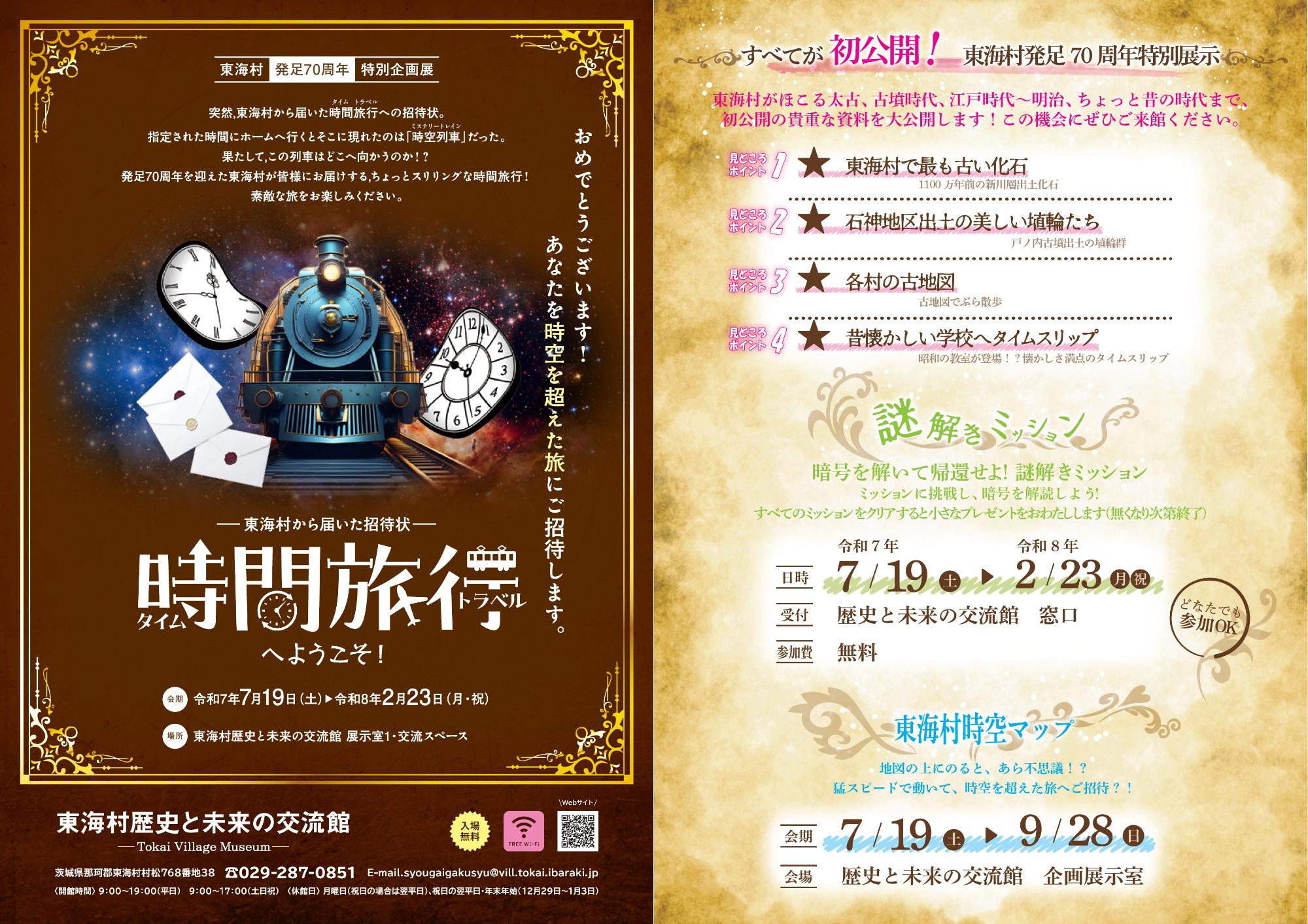特別企画展タイムトラベルへようこそ