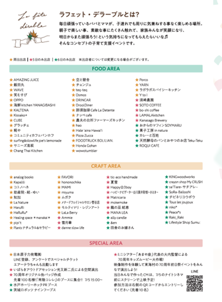 記念マルシェの案内チラシ2