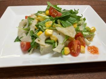 レンコンと水菜のサラダ