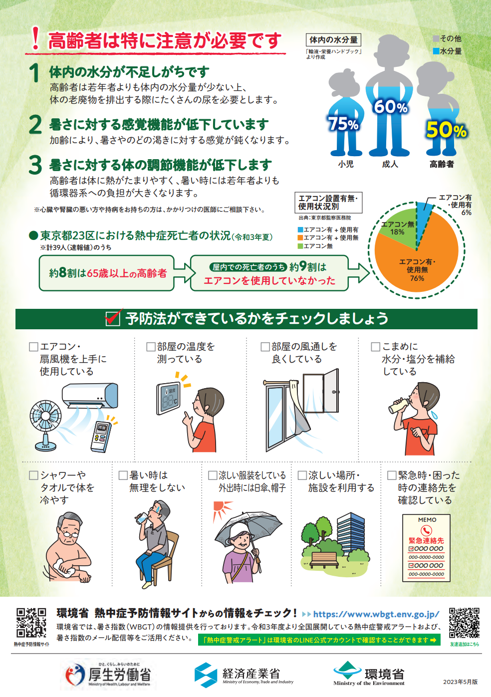 高齢者のための熱中症対策