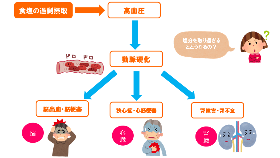 塩分過剰摂取が及ぼす影響