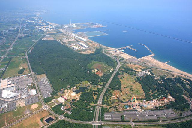 常陸那珂工業団地を上空からみた写真