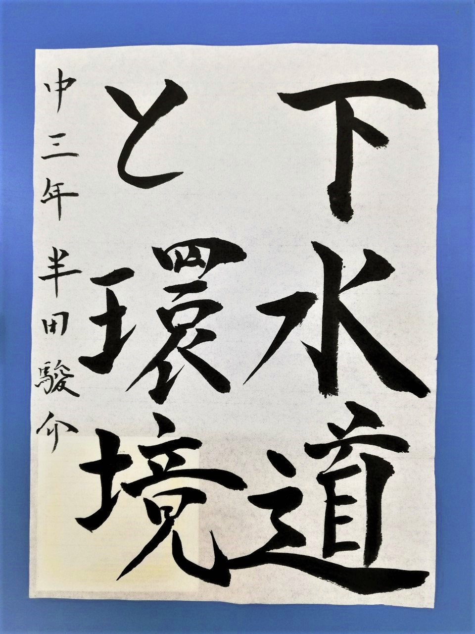 半田駿介さん　書道作品