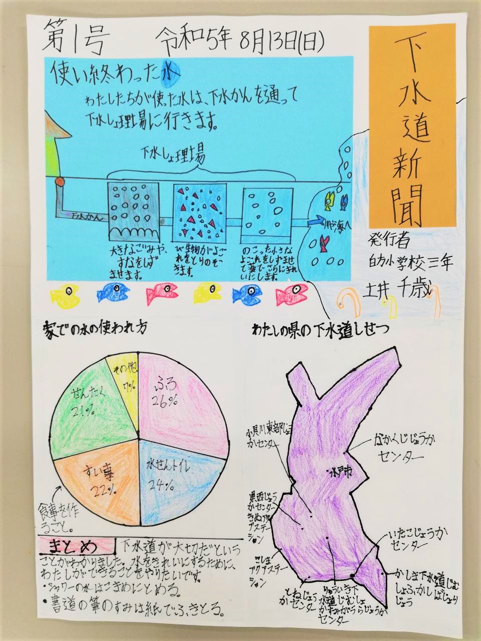 白方小学校3年生 土井千歳さん