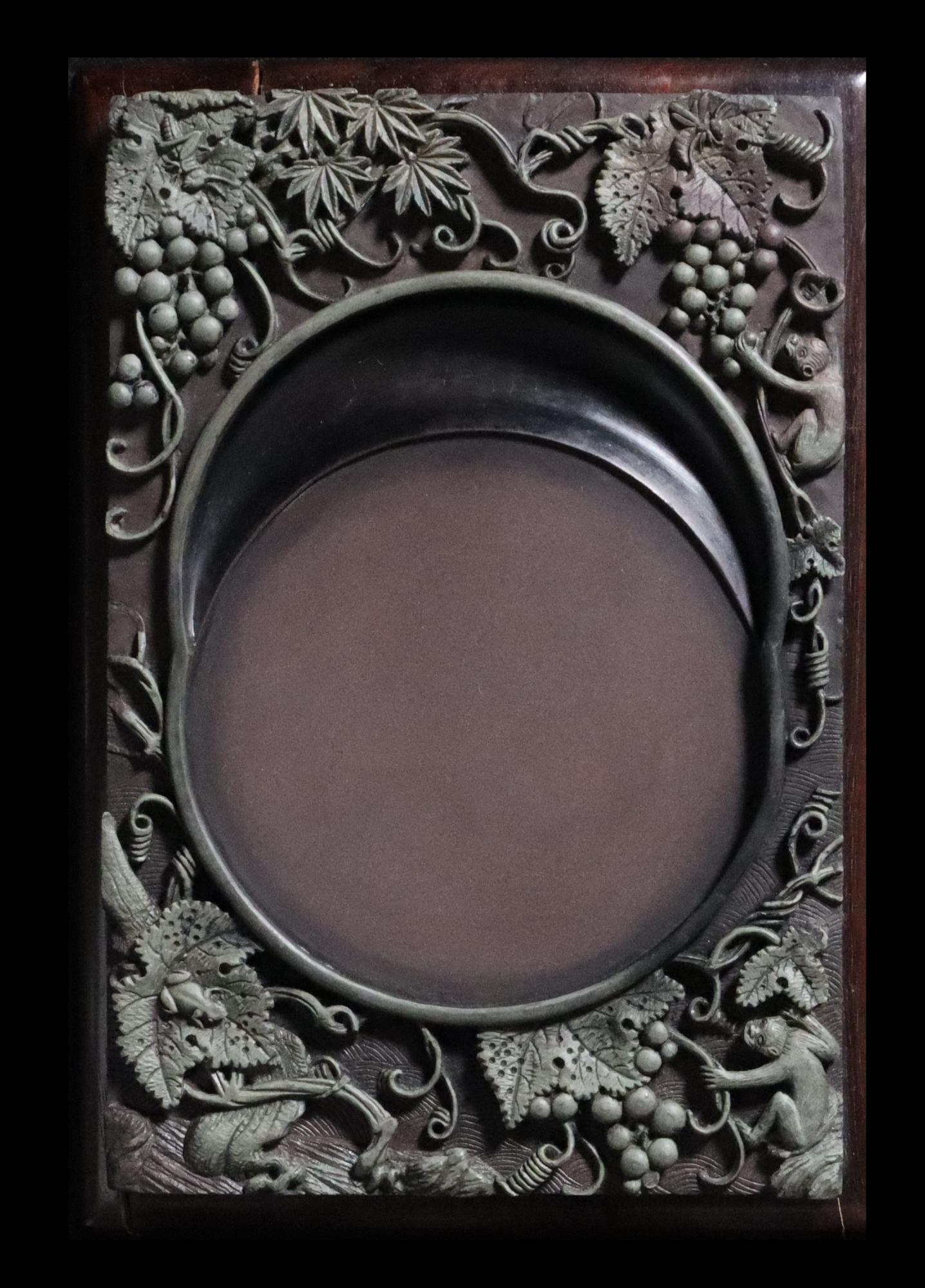 渭原石・日月豊饒硯