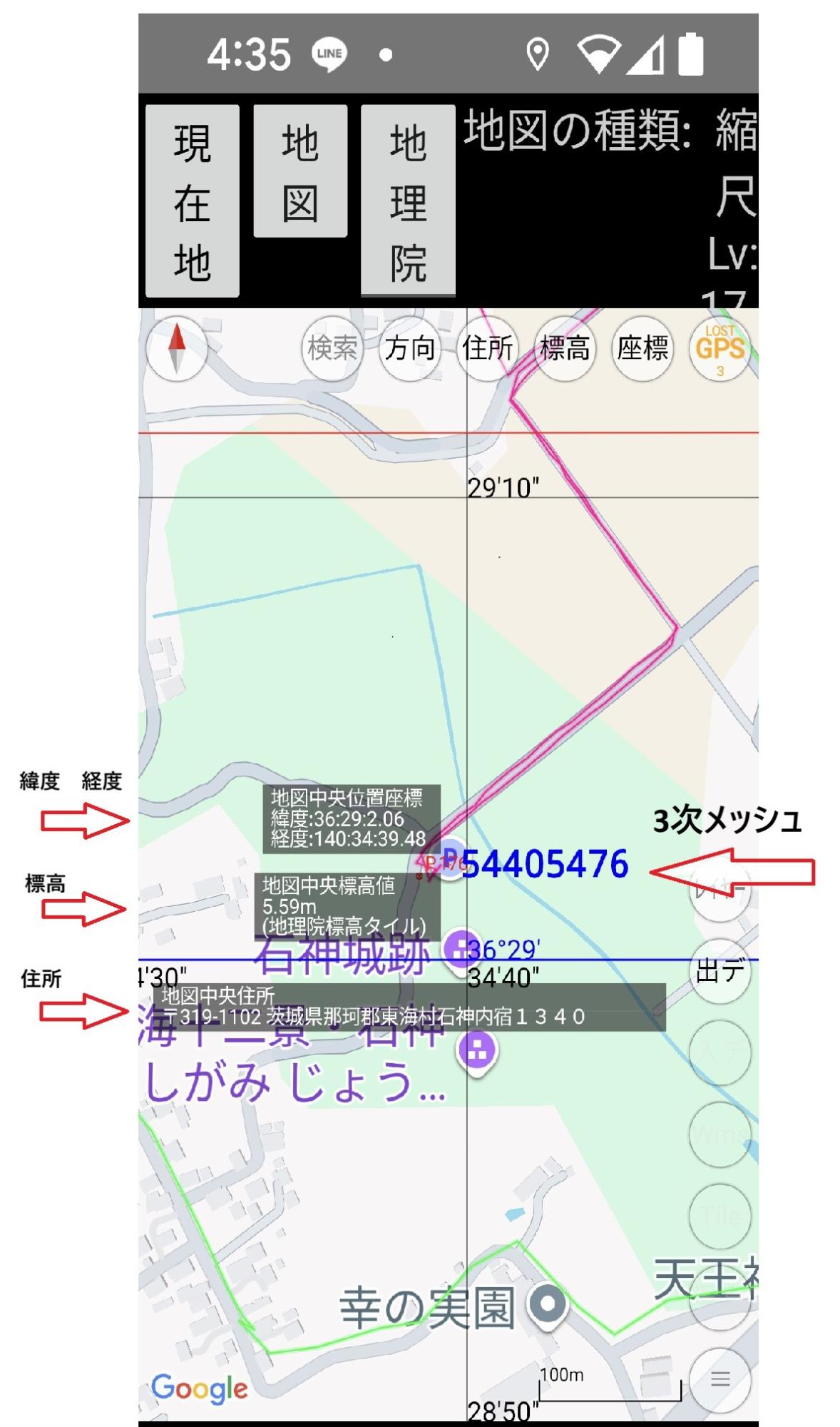図6野外調査地図