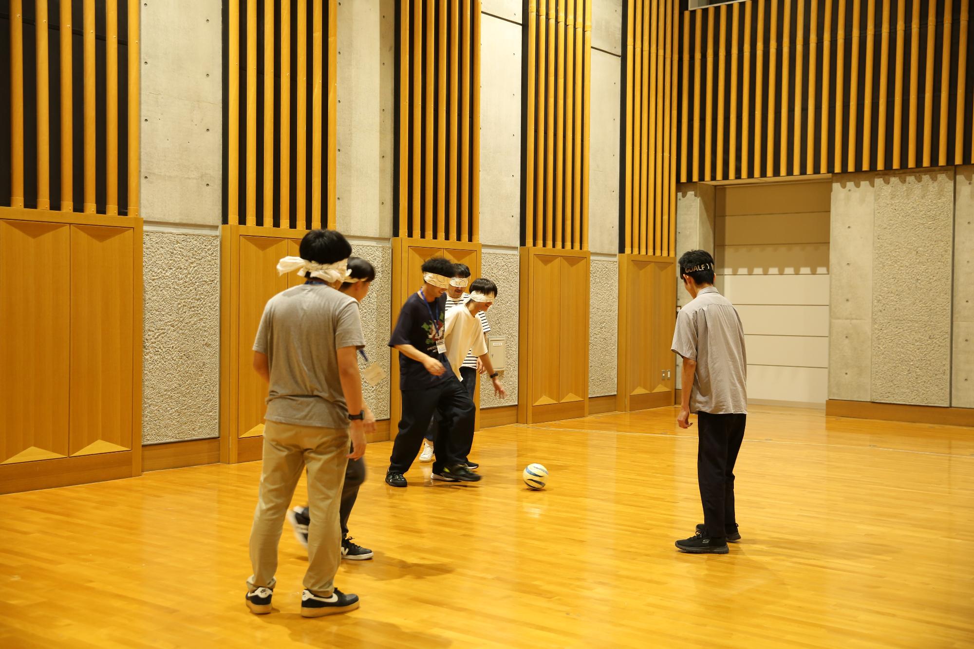 ブラインドサッカー体験