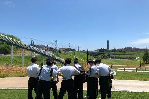 グルービー樅ノ木公園を取材する様子