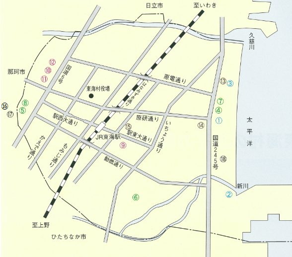 原子力関係事業所位置